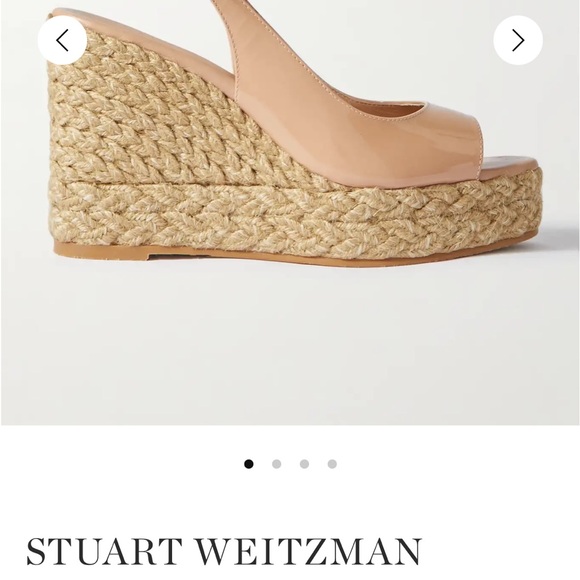 Stuart Weitzman Nude Patent Wedge Sandals - Picture 4 of 4